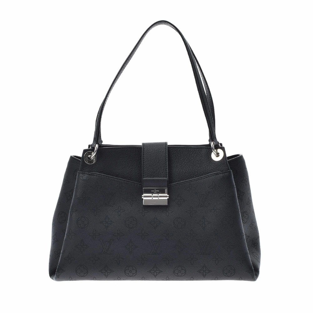 LOUIS VUITTON Mahina Sevres Black Calfskin Handbag